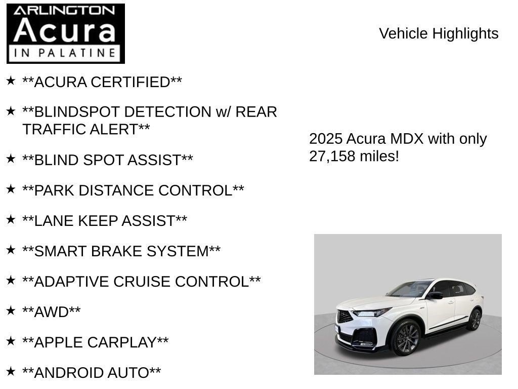2025 Acura MDX SH-AWD A-SPEC