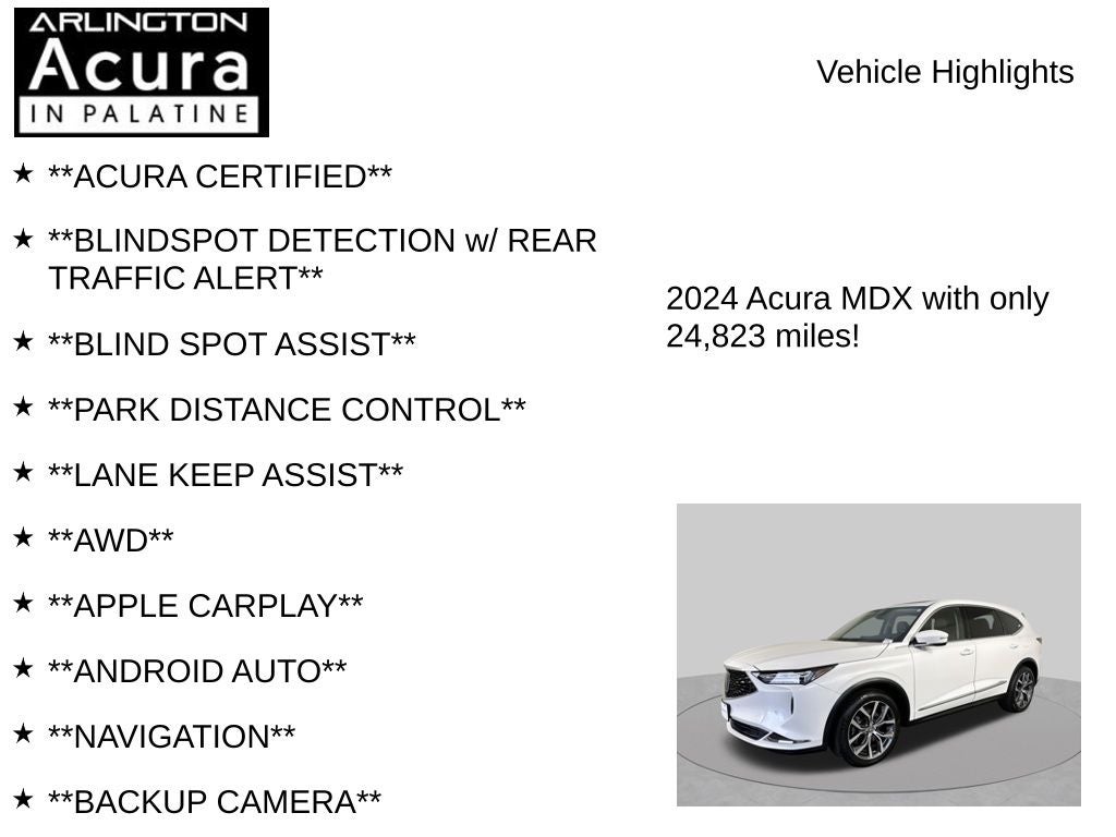 2024 Acura MDX SH-AWD TECH