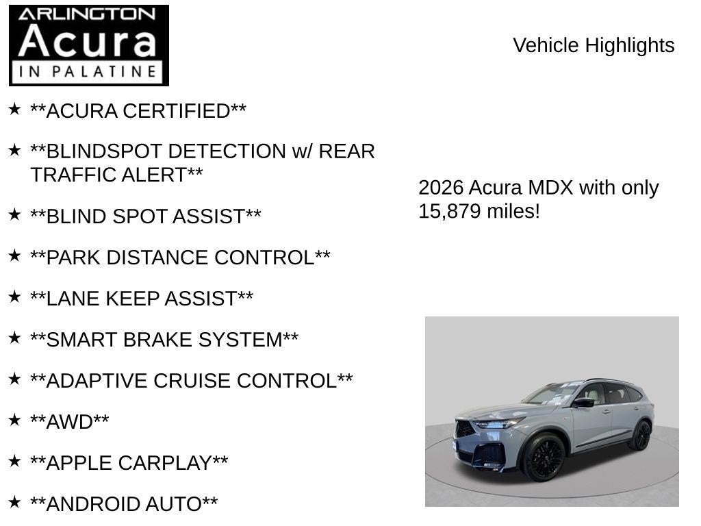 2026 Acura MDX SH-AWD A-Spec with Advance Package