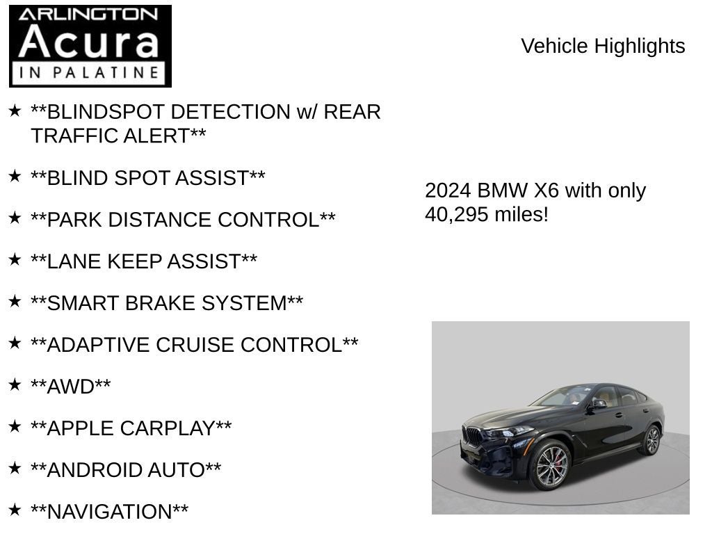2024 BMW X6 xDrive40i