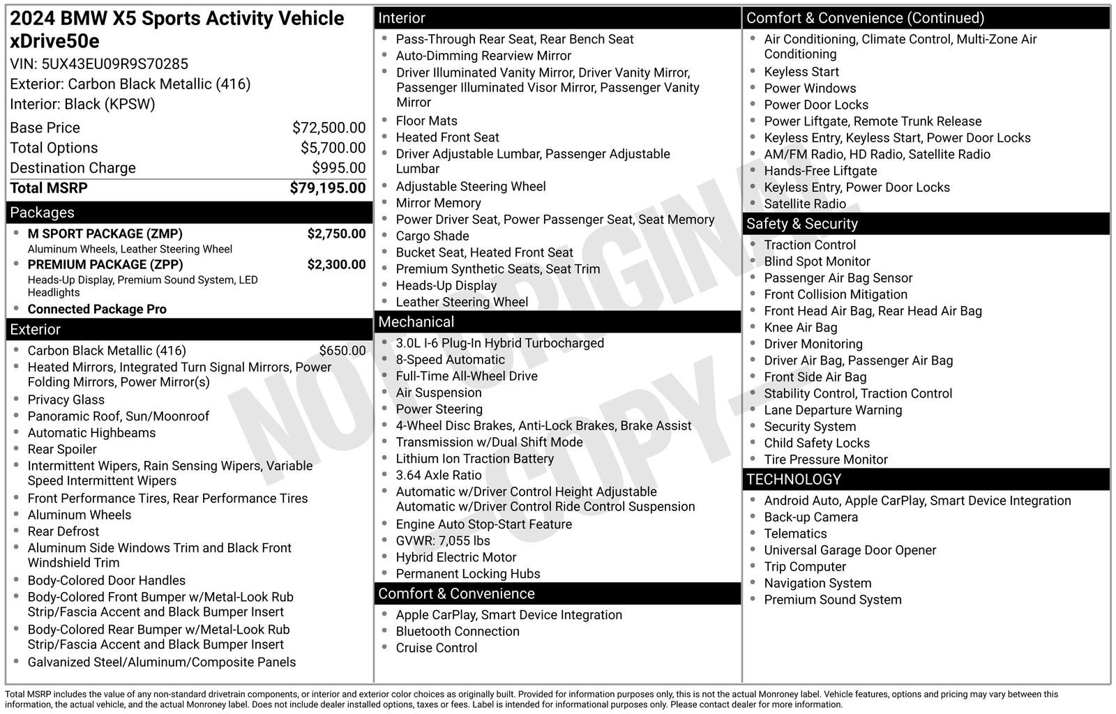 2024 BMW X5 xDrive50e