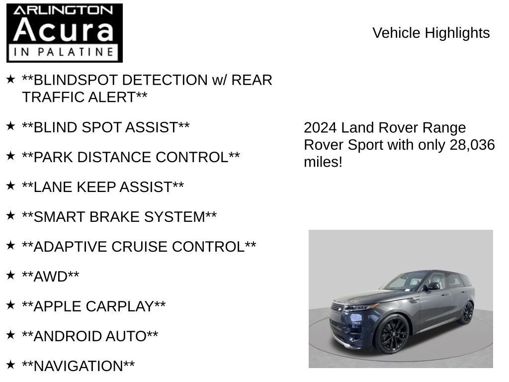 2024 Land Rover Range Rover Sport Dynamic SE