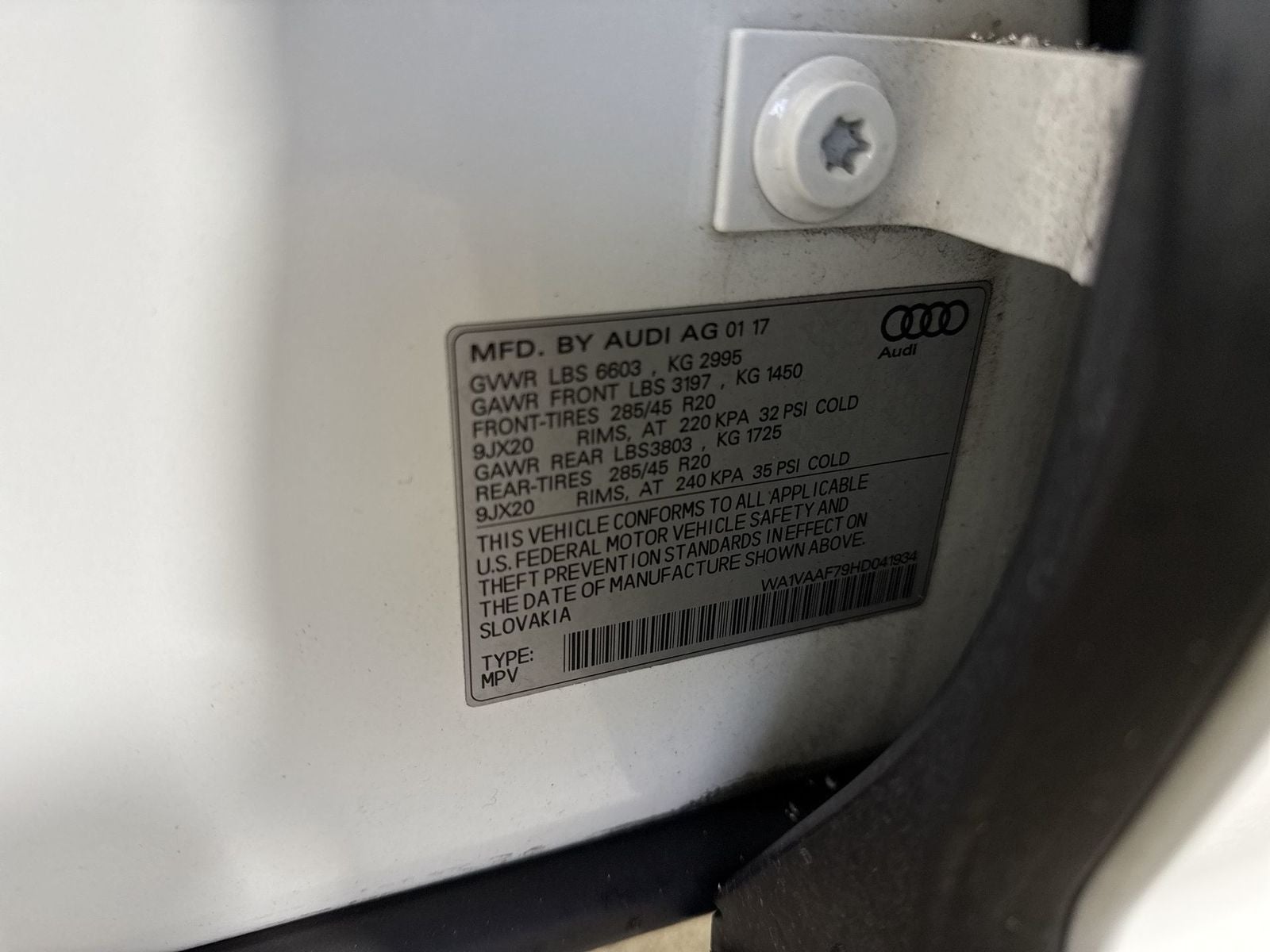2017 Audi Q7 Prestige