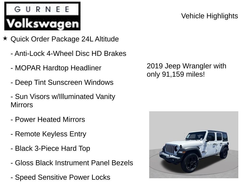 2019 Jeep Wrangler Unlimited Sport Altitude