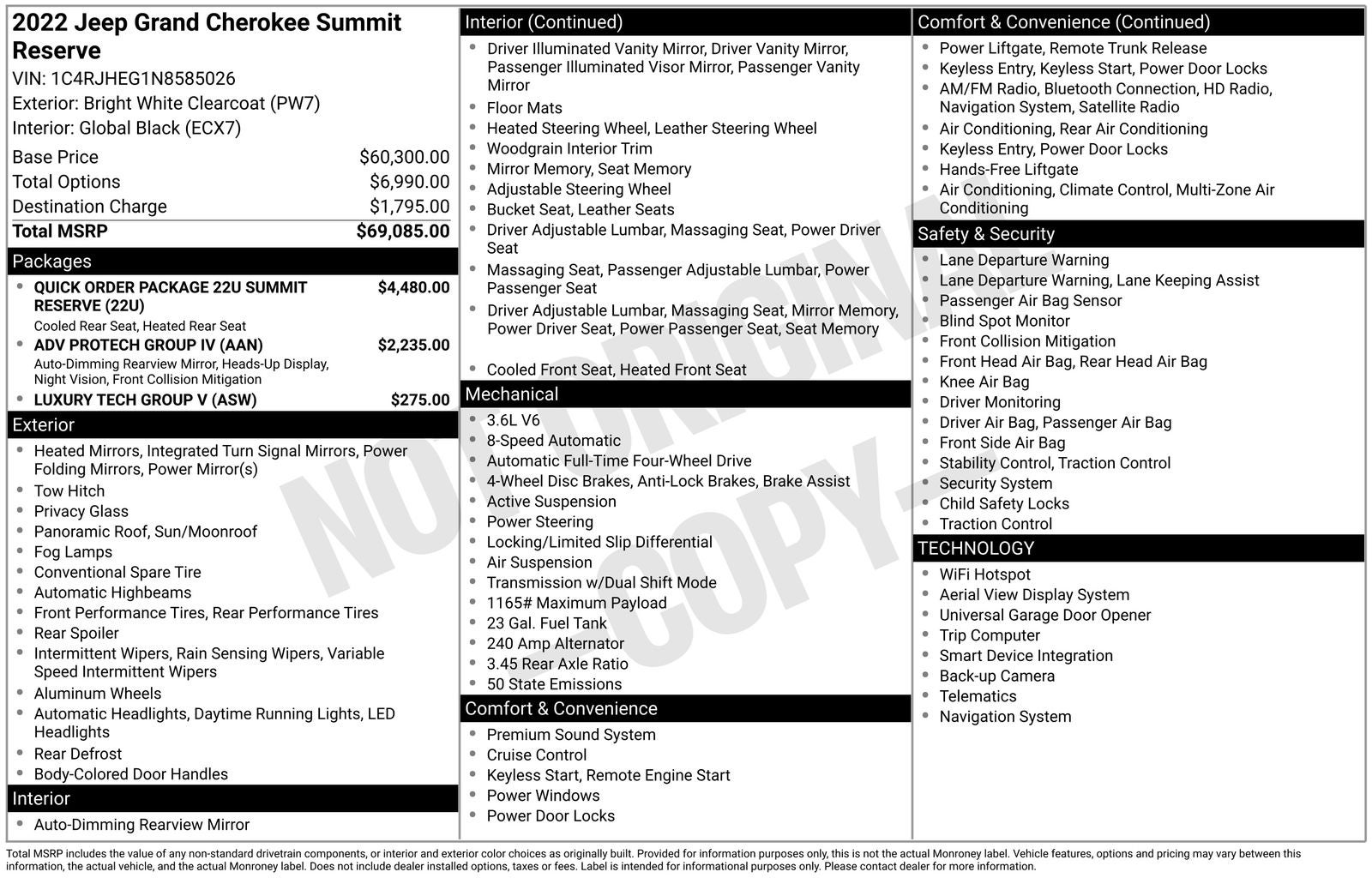 2022 Jeep Grand Cherokee Summit