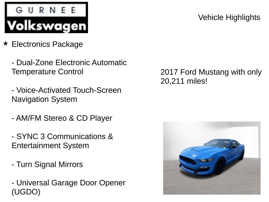 2017 Ford Mustang Shelby GT350