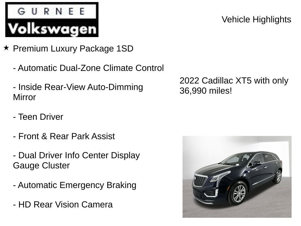 2022 Cadillac XT5 Premium Luxury