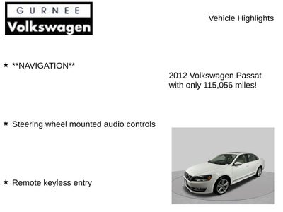 2012 Volkswagen Passat TDI SE w/Sunroof/Nav