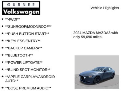 2024 Mazda Mazda3 2.5 S Carbon Edition Base