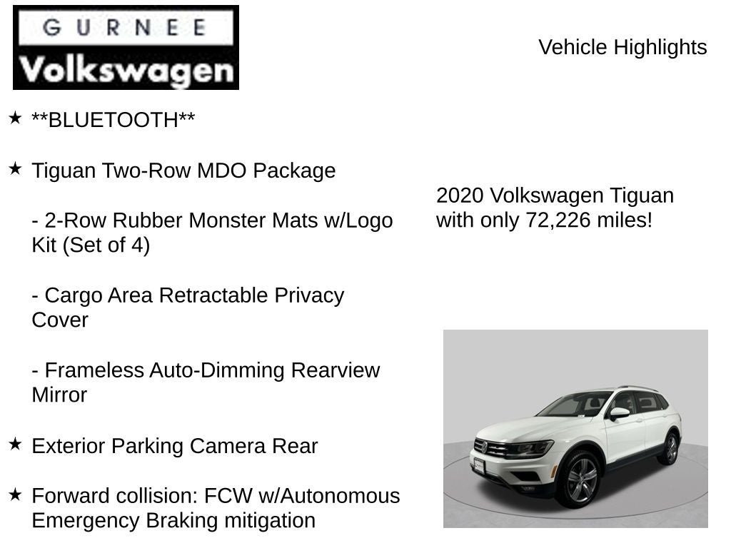2020 Volkswagen Tiguan 2.0T SEL 4Motion
