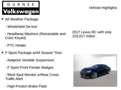2017 Lexus RC 350