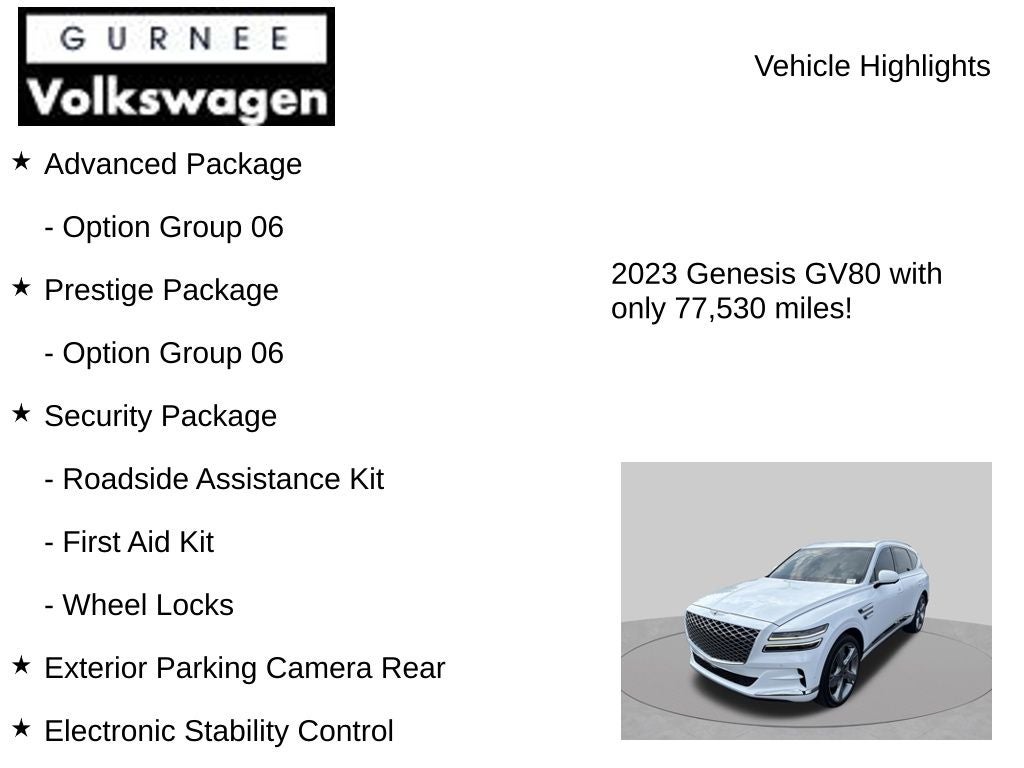 2023 Genesis GV80 3.5T