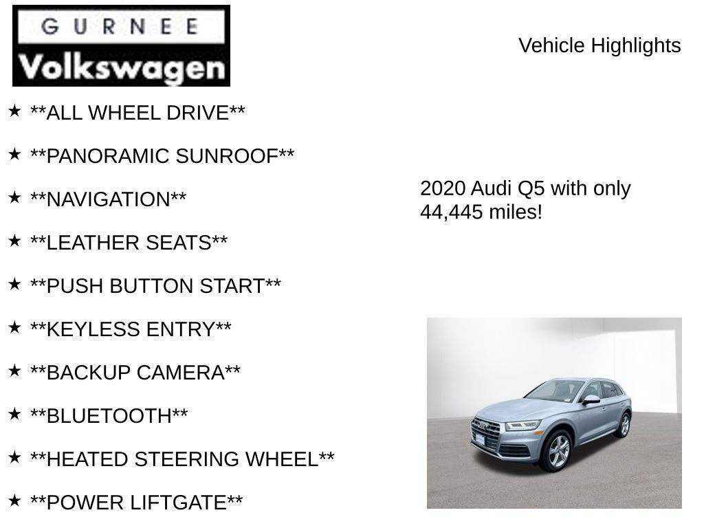 2020 Audi Q5 45 Premium Plus quattro