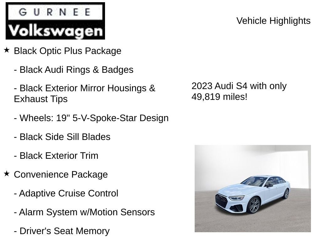 2023 Audi S4 3.0T Premium Plus quattro