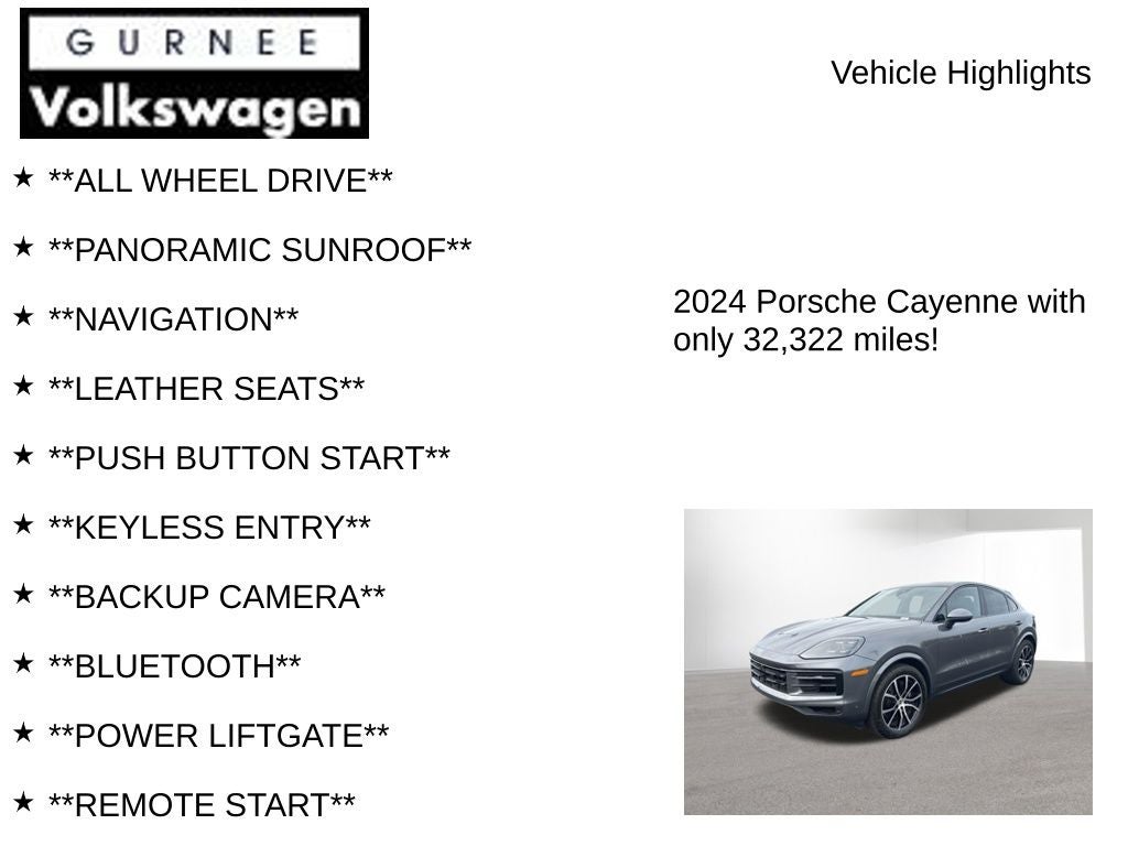 2024 Porsche Cayenne Coupe Base