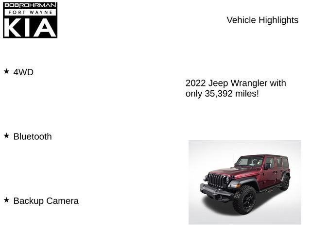 2022 Jeep Wrangler Unlimited Willys