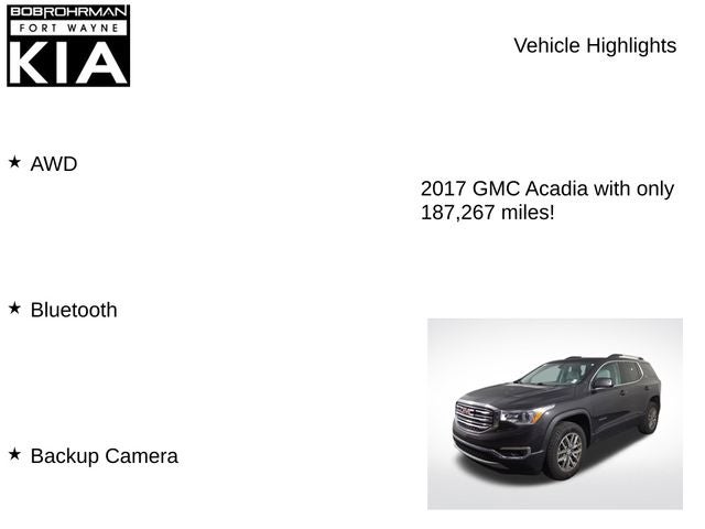 2017 GMC Acadia SLE-2