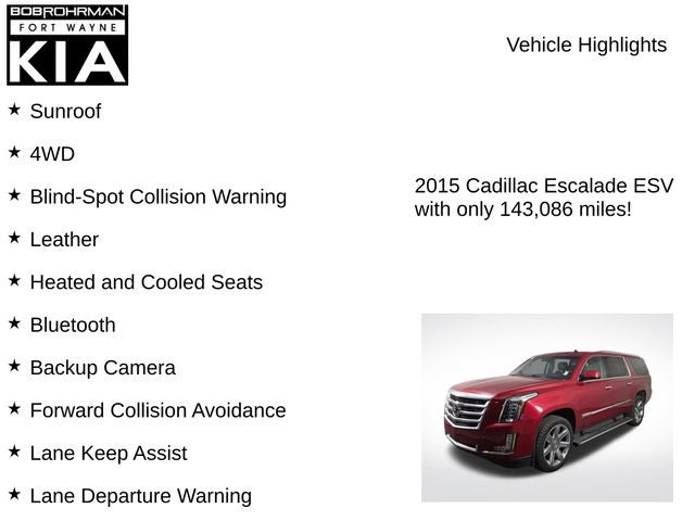 2015 Cadillac Escalade ESV Premium