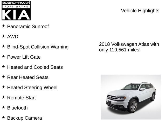 2018 Volkswagen Atlas SEL Premium 4Motion