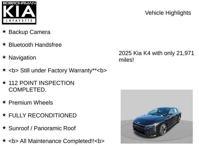 2025 Kia K4 GT-Line