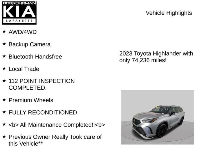 2023 Toyota Highlander XSE