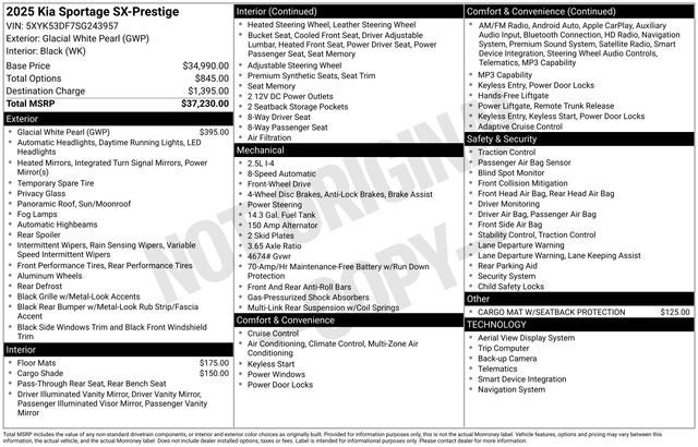 2025 Kia Sportage SX-Prestige
