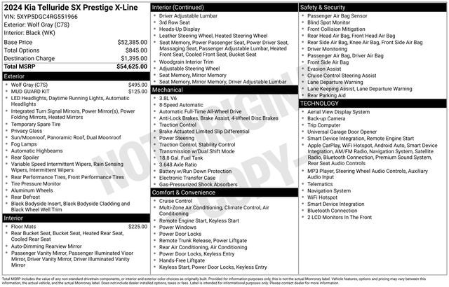 2024 Kia Telluride SX-Prestige X-Line