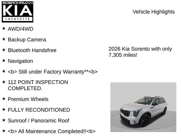 2026 Kia Sorento X-Line EX