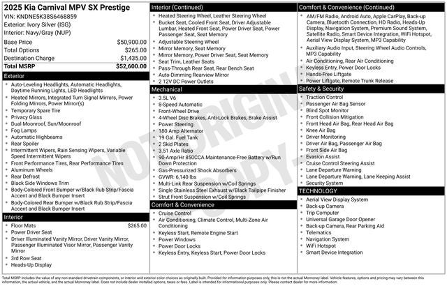 2025 Kia Carnival SX Prestige