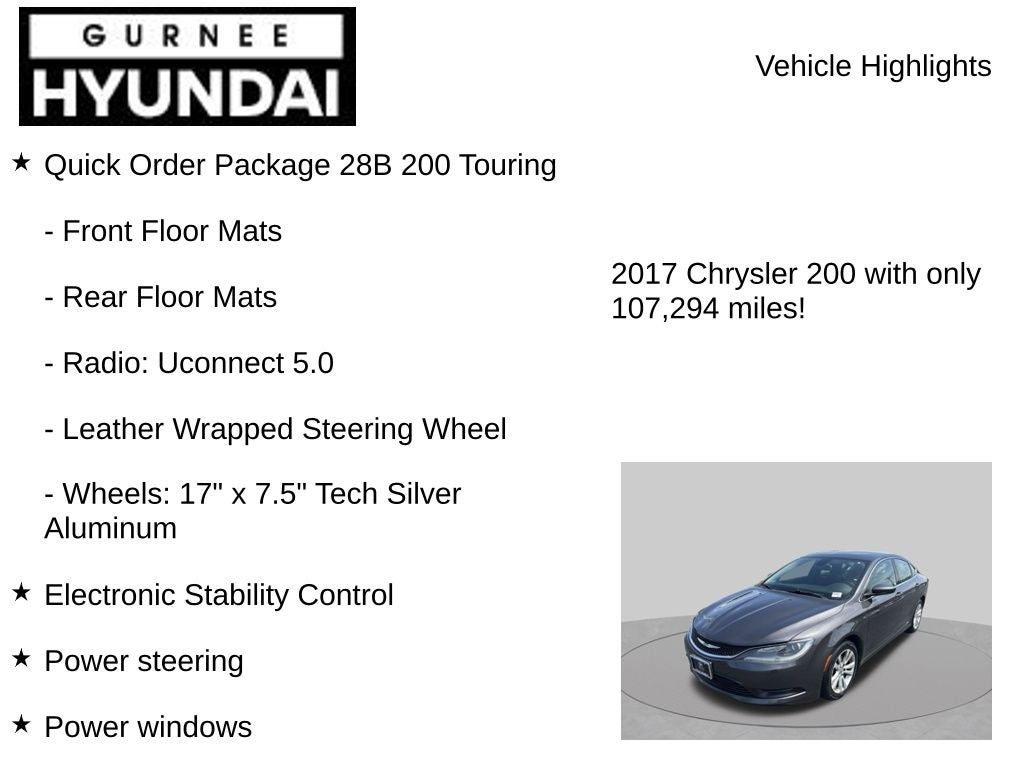 2017 Chrysler 200 LX