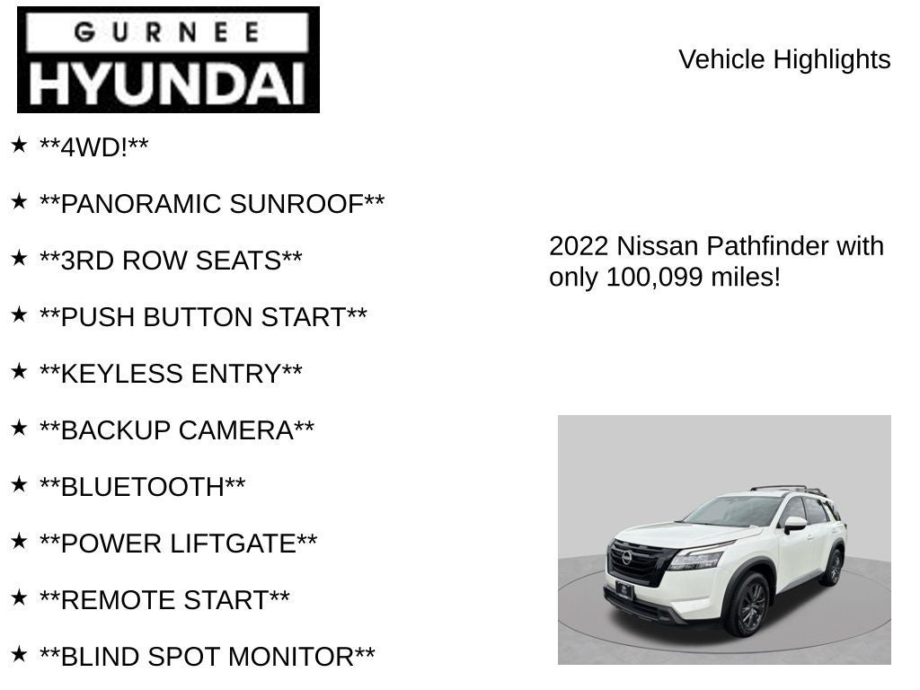 2022 Nissan Pathfinder SV