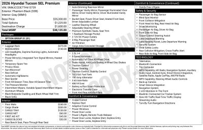 2026 Hyundai Tucson SEL Premium