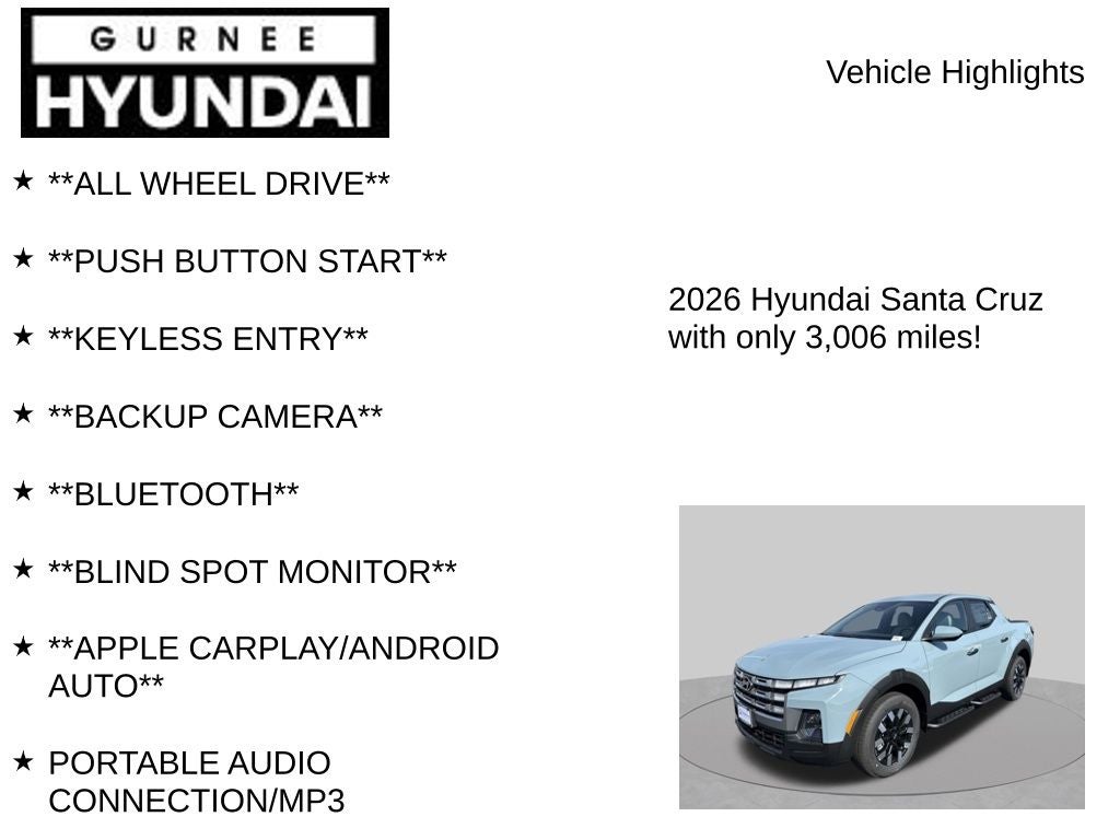 2026 Hyundai Santa Cruz SE