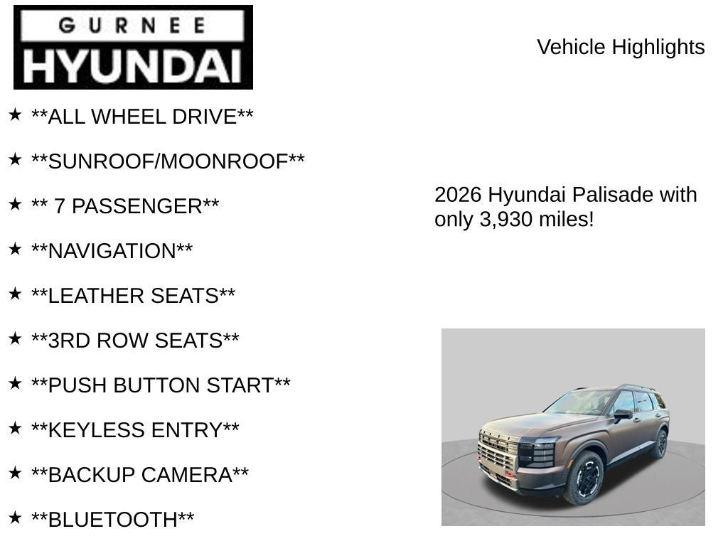 2026 Hyundai Palisade XRT Pro