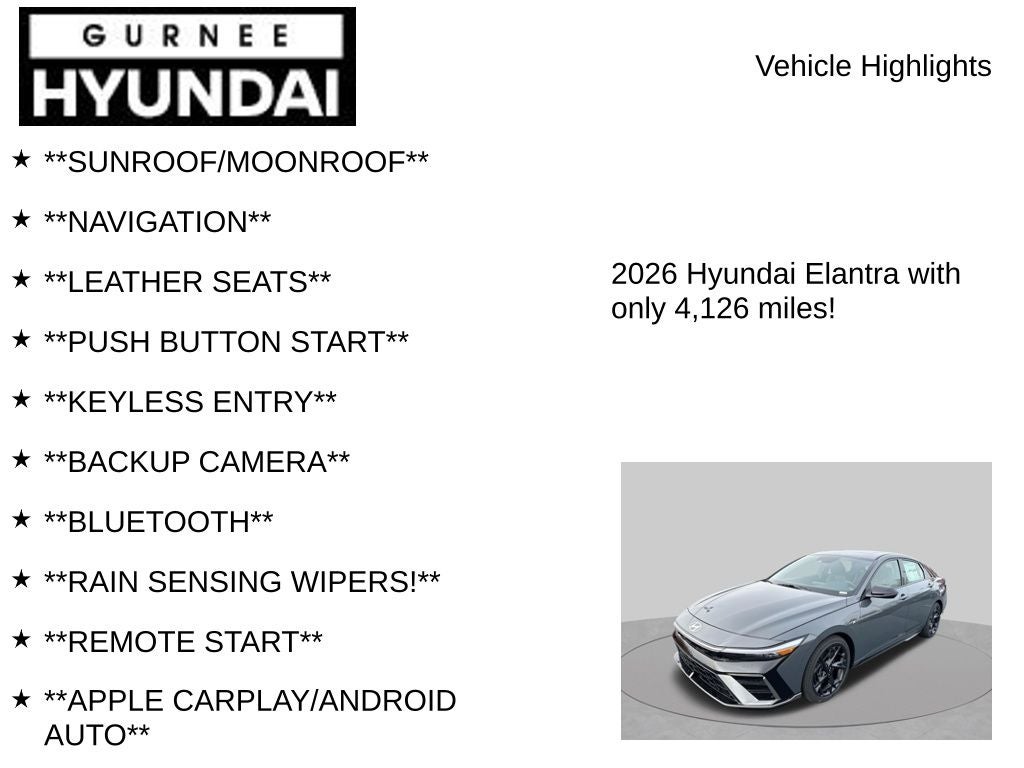 2026 Hyundai Elantra N Line