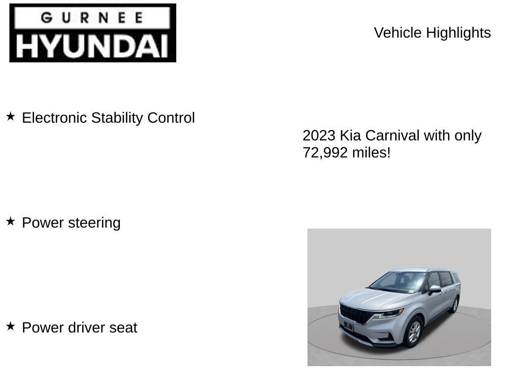 2023 Kia Carnival LX Seat Package