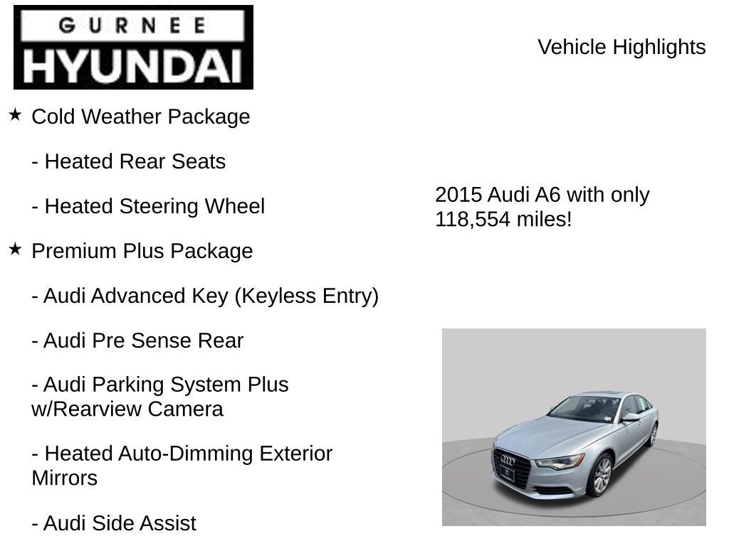 2015 Audi A6 2.0T Premium Plus quattro
