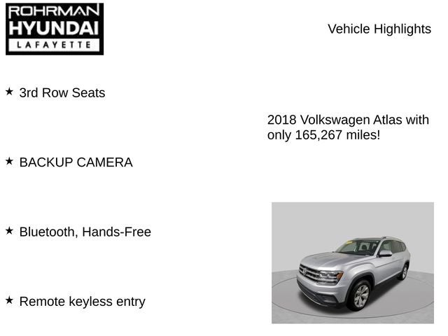 2018 Volkswagen Atlas 3.6L V6 Launch Edition