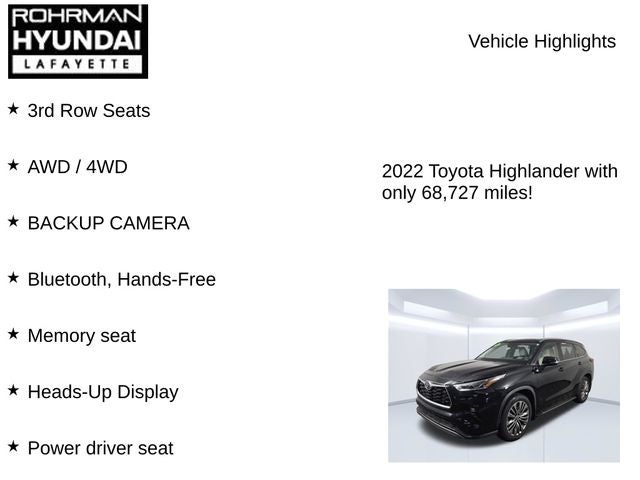 2022 Toyota Highlander Platinum