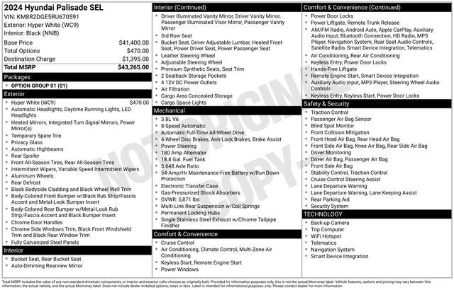 2024 Hyundai Palisade SEL 7P
