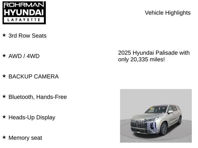 2025 Hyundai Palisade Calligraphy