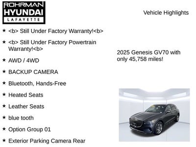 2025 Genesis GV70 2.5T