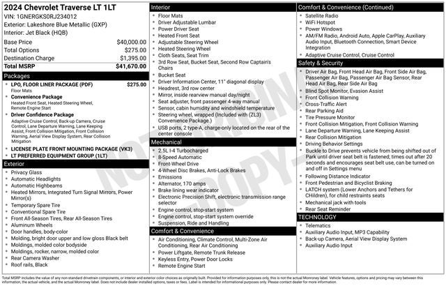 2024 Chevrolet Traverse LT 1LT