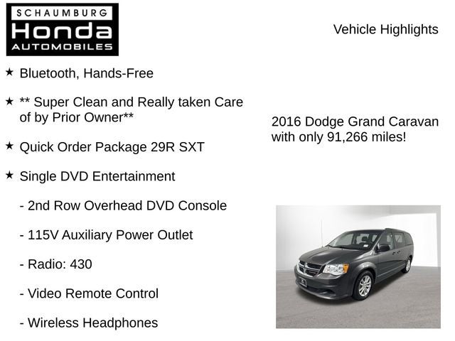 2016 Dodge Grand Caravan SXT