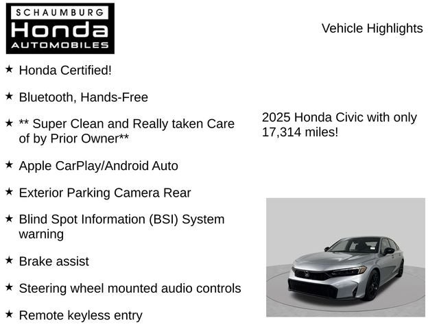 2025 Honda Civic Sport