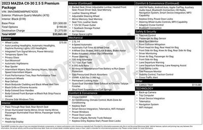 2023 Mazda Mazda CX-30 2.5 S Premium Package
