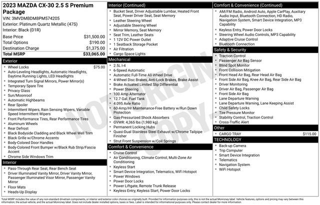 2023 Mazda Mazda CX-30 2.5 S Premium Package