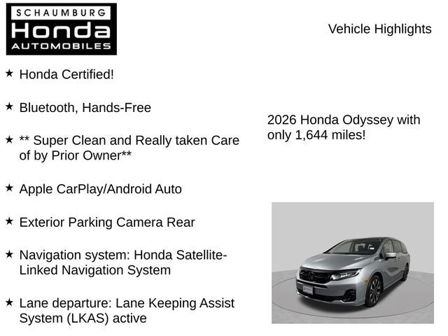 2026 Honda Odyssey Elite