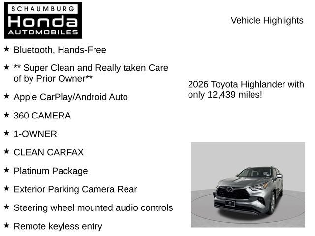 2026 Toyota Highlander Platinum