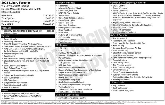 2021 Subaru Forester Base